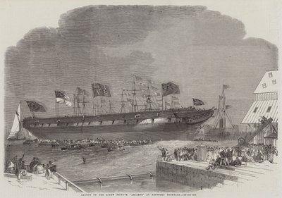 Lancement de la Frégate à Hélice Ariadne au Chantier Naval de Deptford - Edwin Weedon